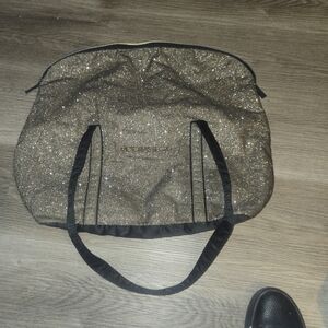 Victorias Secret Glittering Black and Gold Tote